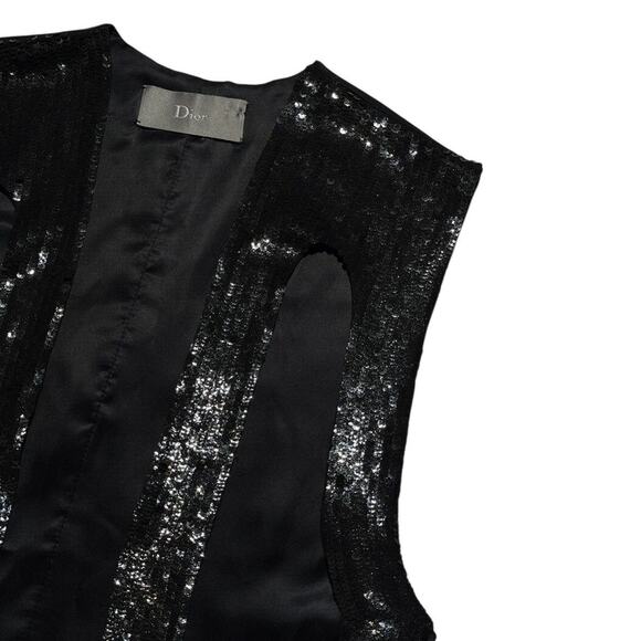 SS07 hedi slimane silk sequin runway vest - Picture 3 of 6